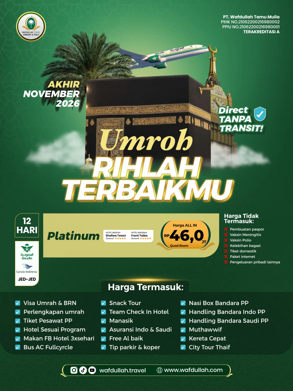 Umroh Rihlah Terbaikmu Platinum