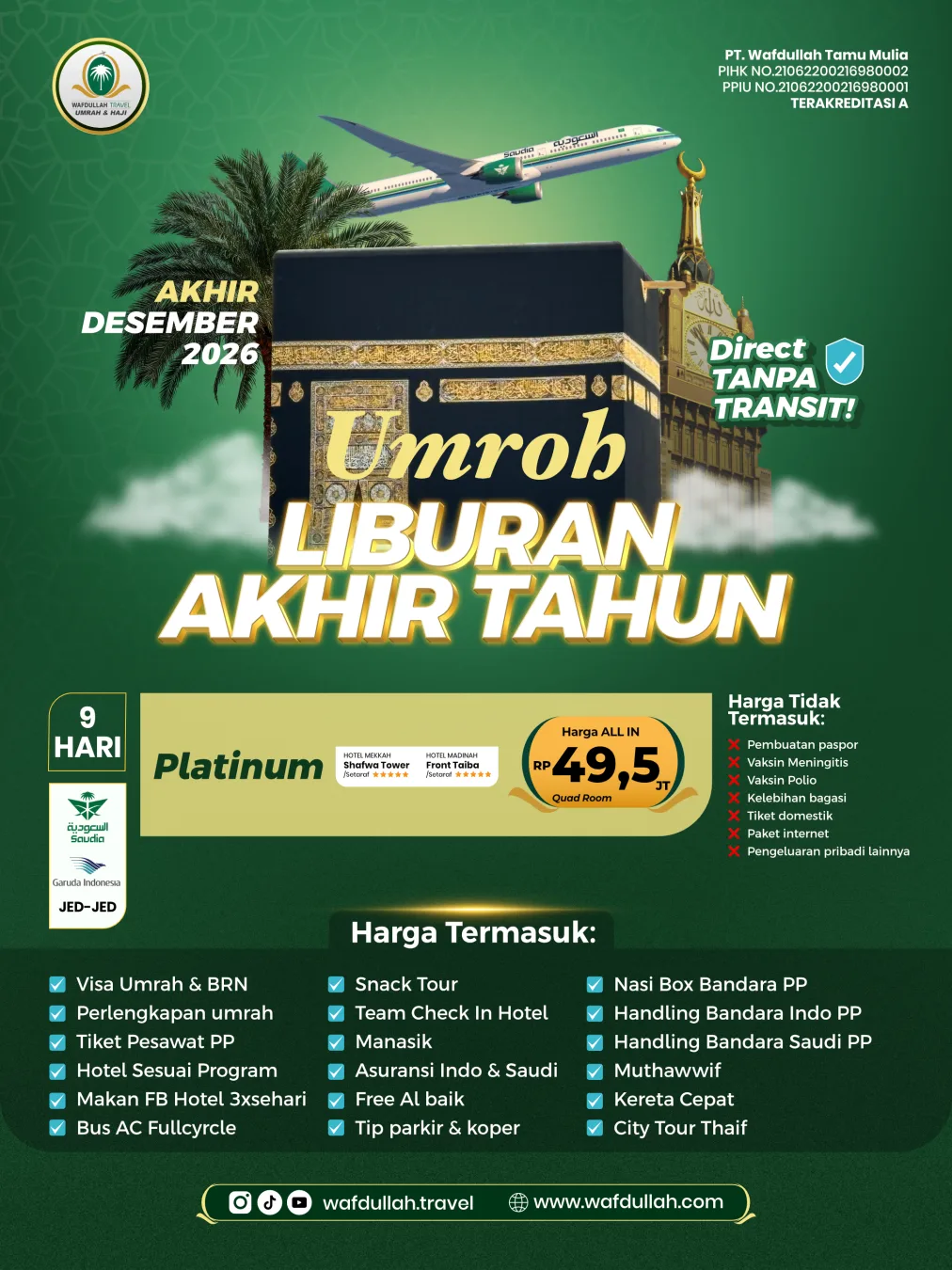 Umroh Liburan Akhir Tahun Platinum