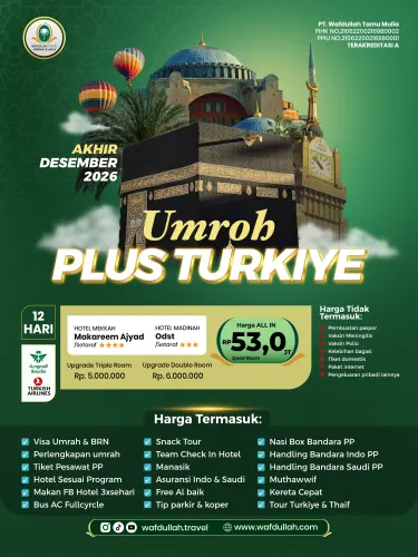 Umroh Plus Turkiye Akhir Desember 2026 - 12 Hari - Saudi Airlines