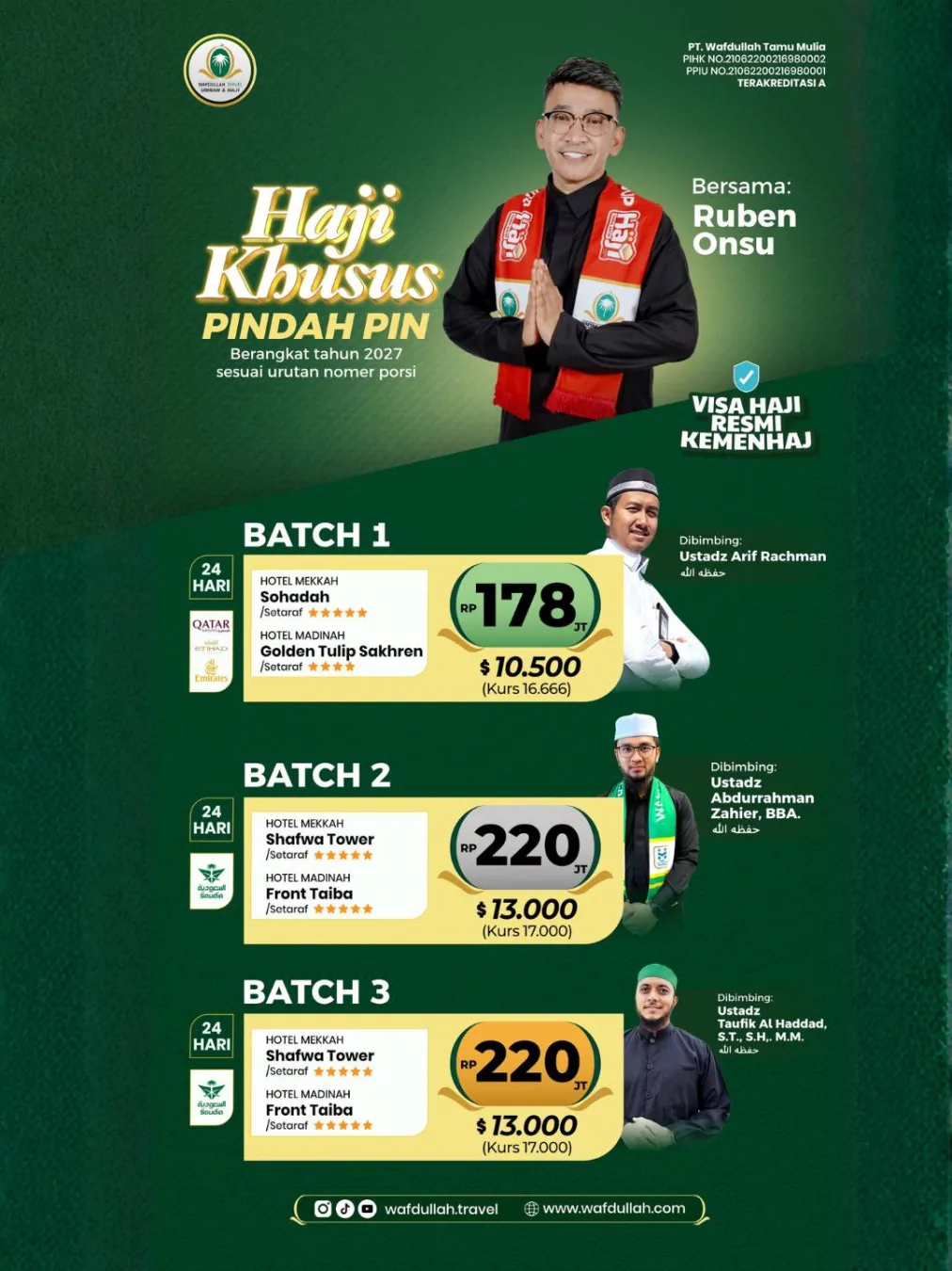 Haji Khusus Pindah PIN 2027