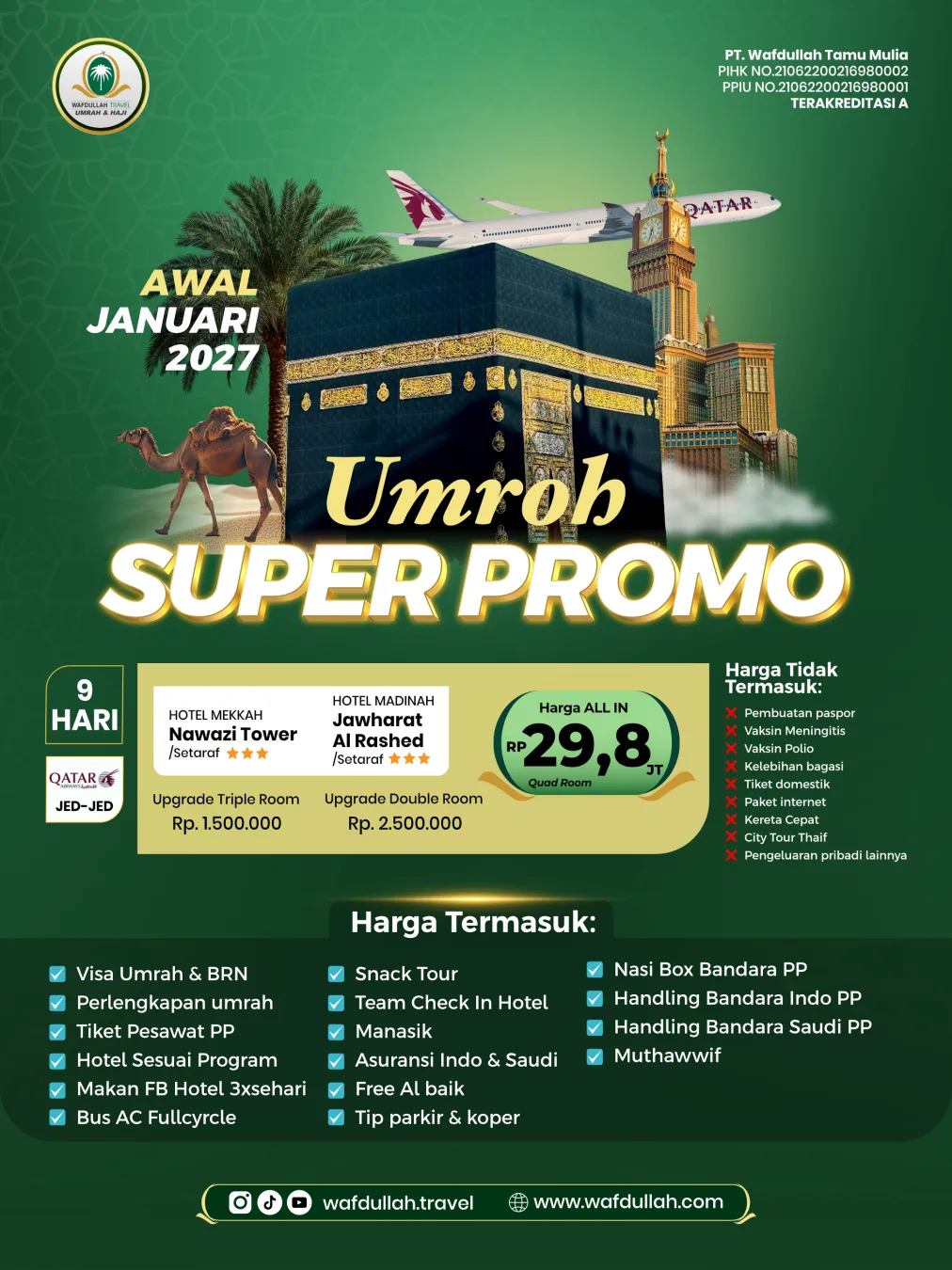UMROH SUPER PROMO JANUARI 2027