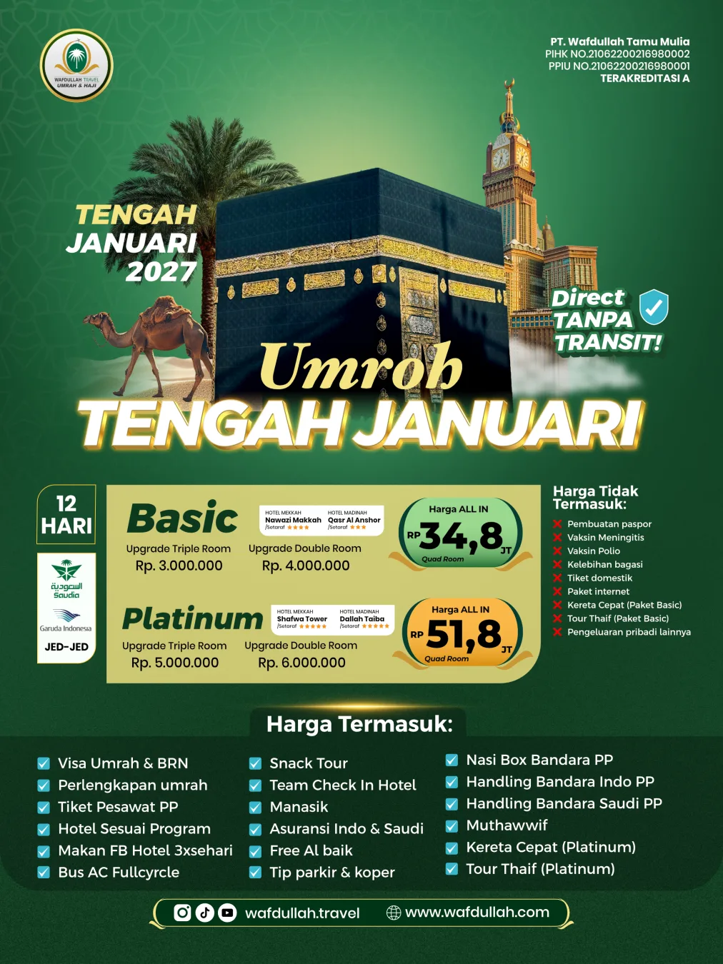 UMROH TENGAH JANUARI PLATINUM