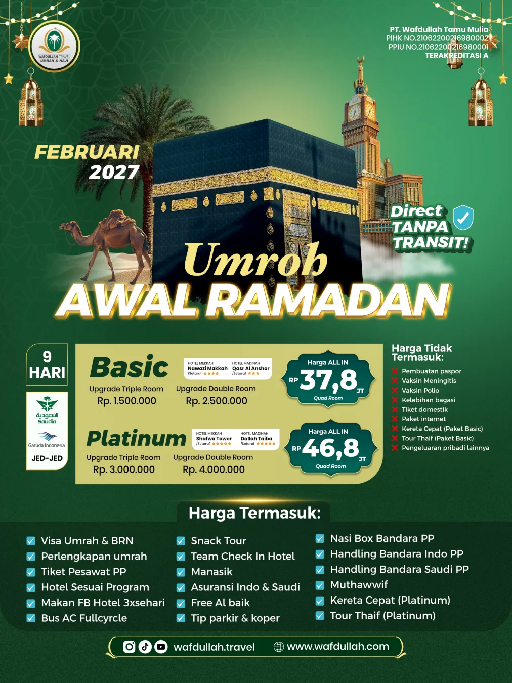 UMROH AWAL RAMADHAN BASIC 9 HARI