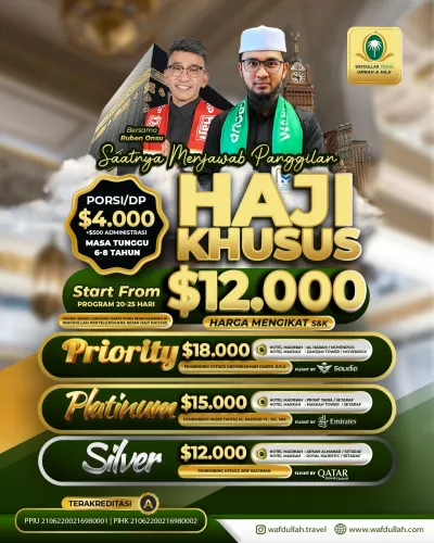 Haji Khusus Priority Kuota Resmi Kemenhaj RI Akhir Dulqodah - Saudi Airlines